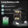 Smart Watch for Men Android and iOS Compatible 1.85" Touch Screen IP68 Waterproof