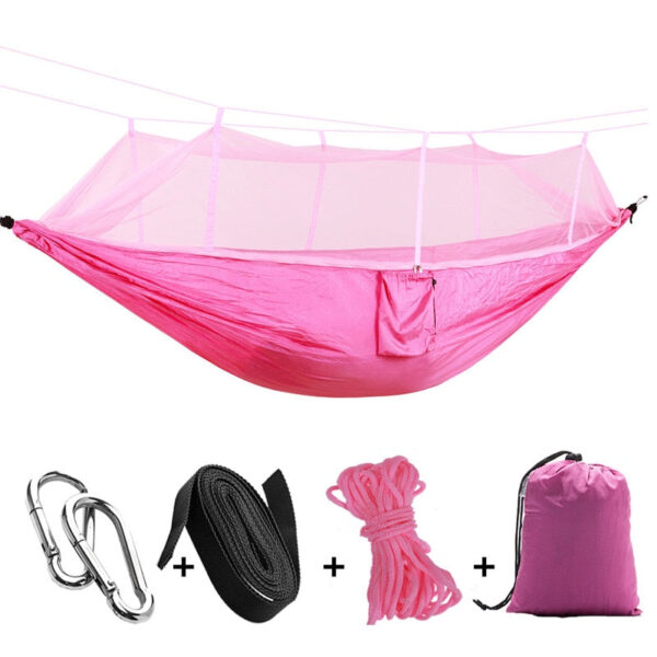 Sleeping Swing with Anti-Mosquito Parachute Cloth: Double 210T Nylon Aerial Camping Tent and Outdoor Mosquito Net Hammock