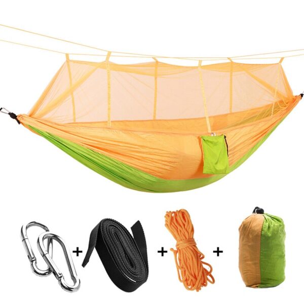 Sleeping Swing with Anti-Mosquito Parachute Cloth: Double 210T Nylon Aerial Camping Tent and Outdoor Mosquito Net Hammock