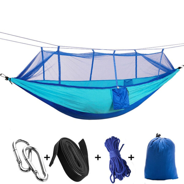 Sleeping Swing with Anti-Mosquito Parachute Cloth: Double 210T Nylon Aerial Camping Tent and Outdoor Mosquito Net Hammock
