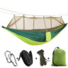 Sleeping Swing with Anti-Mosquito Parachute Cloth: Double 210T Nylon Aerial Camping Tent and Outdoor Mosquito Net Hammock