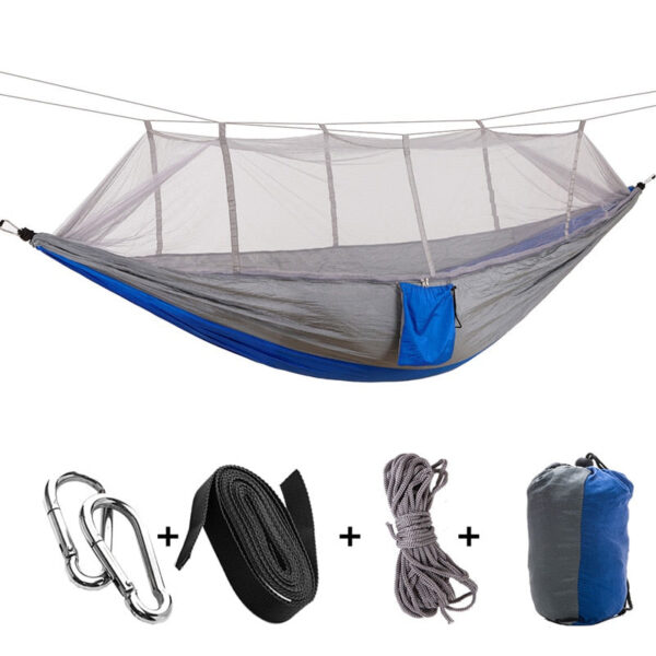 Sleeping Swing with Anti-Mosquito Parachute Cloth: Double 210T Nylon Aerial Camping Tent and Outdoor Mosquito Net Hammock