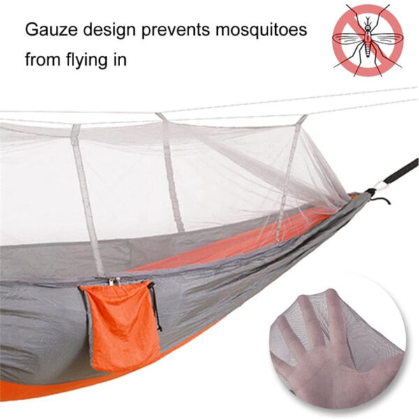 Sleeping Swing with Anti-Mosquito Parachute Cloth: Double 210T Nylon Aerial Camping Tent and Outdoor Mosquito Net Hammock
