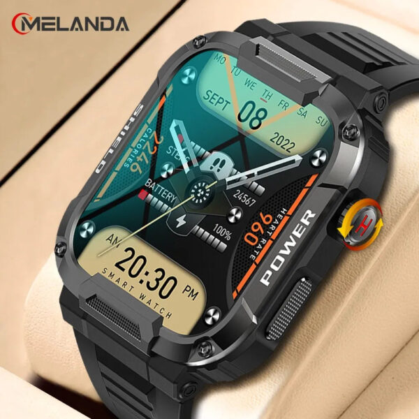Smart Watch for Men Android and iOS Compatible 1.85" Touch Screen IP68 Waterproof