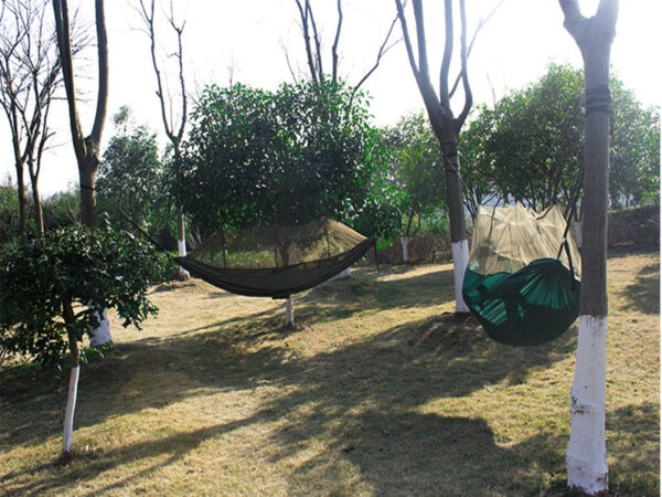 Sleeping Swing with Anti-Mosquito Parachute Cloth: Double 210T Nylon Aerial Camping Tent and Outdoor Mosquito Net Hammock