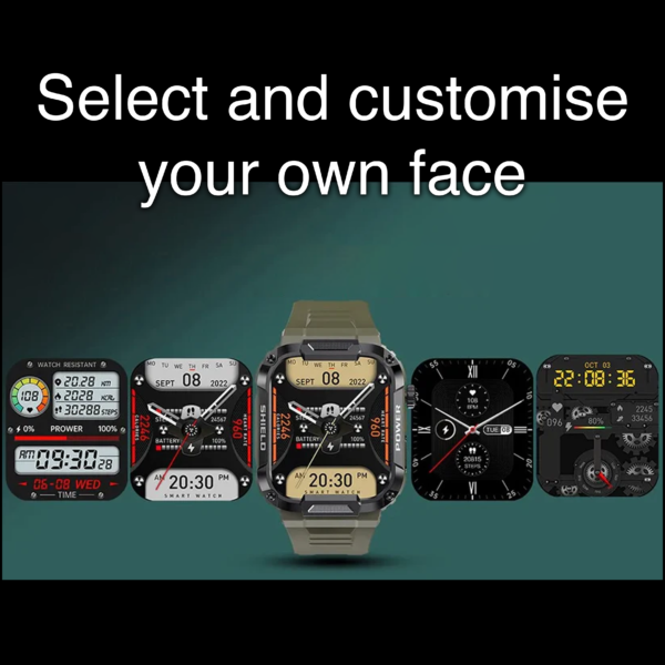Smart Watch for Men Android and iOS Compatible 1.85" Touch Screen IP68 Waterproof